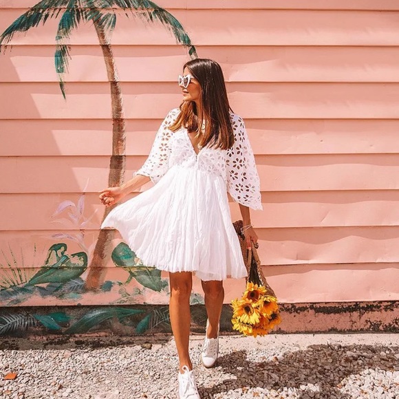 Free People Bella note white eyelet mini dress - Picture 9 of 11